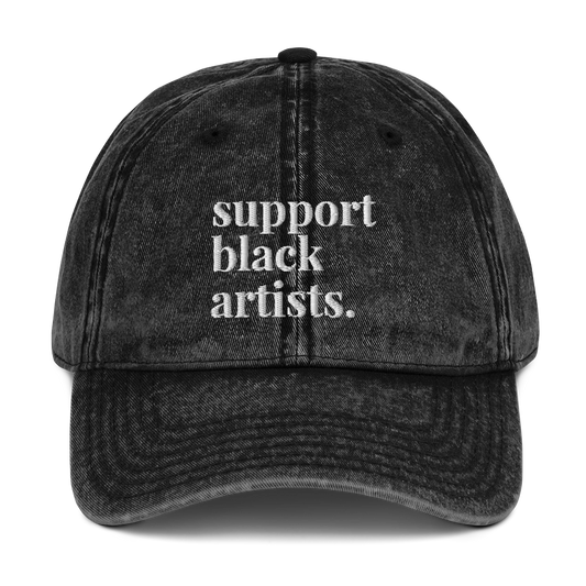 Support Black Artists Washed Vintage Dad Hat