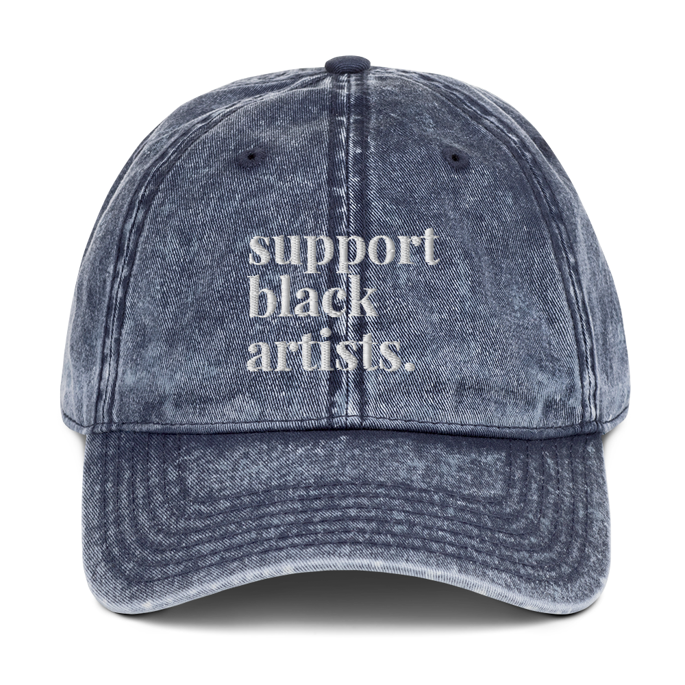 Support Black Artists Washed Vintage Dad Hat