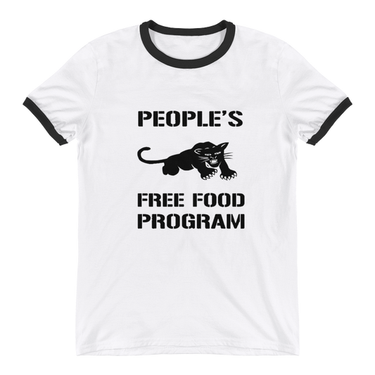 Black Panther Free Food Program Ringer T-Shirt