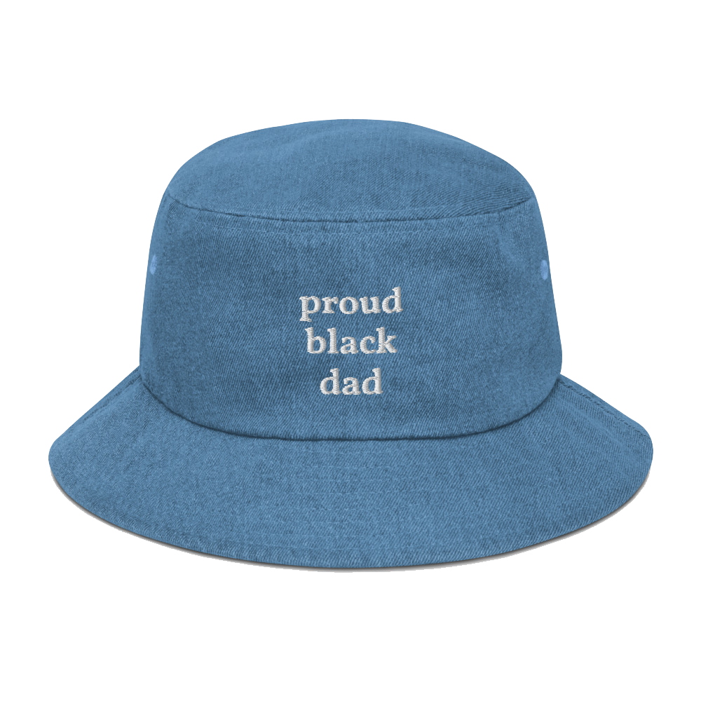Proud Black Dad Denim Bucket Hat