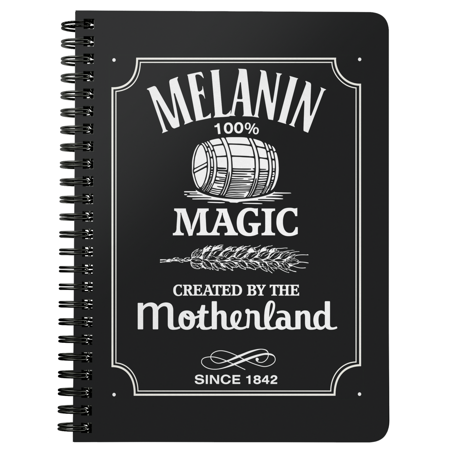 Melanin Whiskey Spiral Notebook
