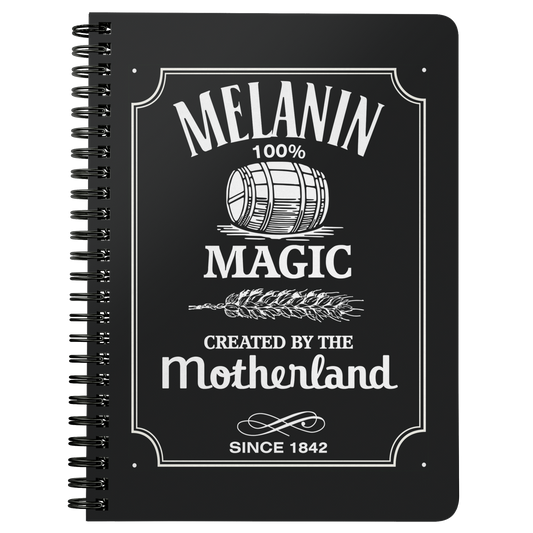 Melanin Whiskey Spiral Notebook