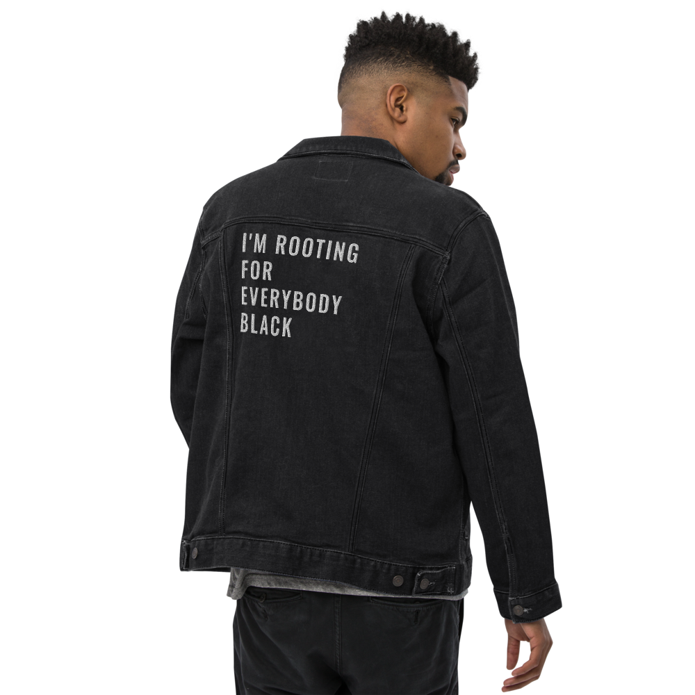 Rooting For Everyone Black Denim jacket