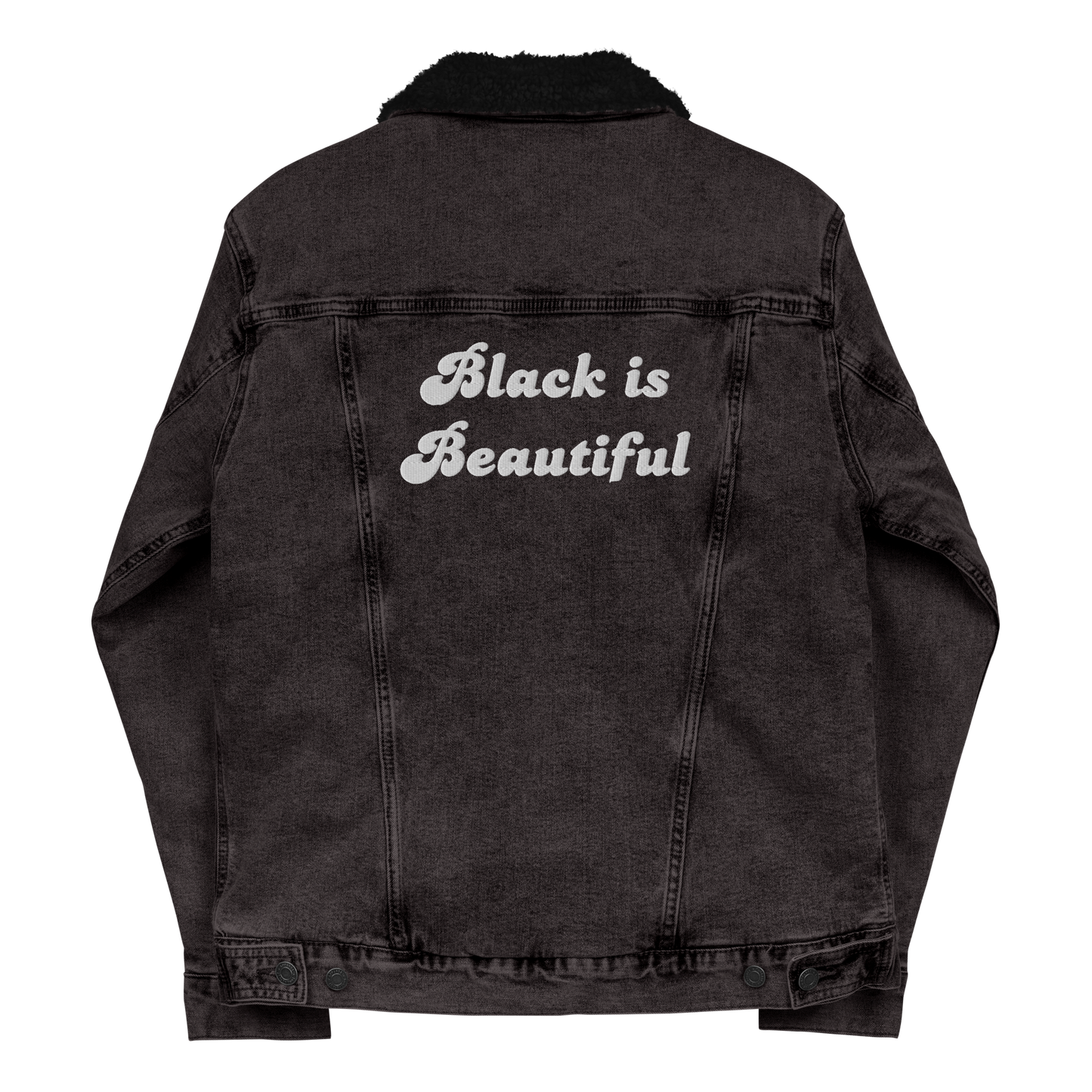 Black Is Beautiful Sherpa Denim Jacket