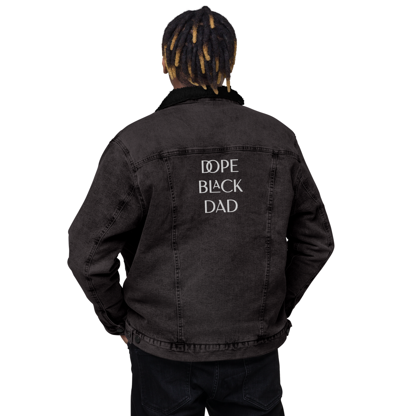 Dope Black Dad Sherpa Denim Jacket