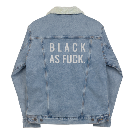 Black As Fuck Sherpa Denim Jacket